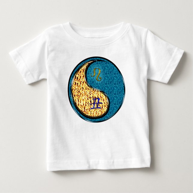 T-shirt Pour Bébé Lion & Bœuf d'Eau (Devant)