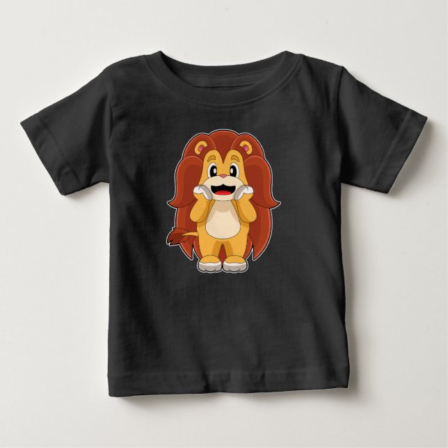 T-shirt Pour Bébé Lion crinière (Devant)