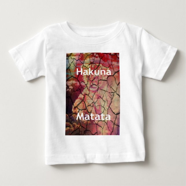T-shirt Pour Bébé Lion de Hakuna Matata de boue sèche fêlée (Devant)