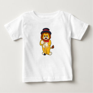 T-shirt Pour Bébé Lion en Gentleman avec Chapeau