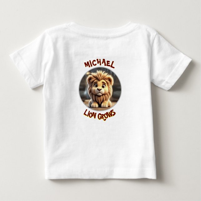 T-shirt Pour Bébé Lion Grows (Dos)