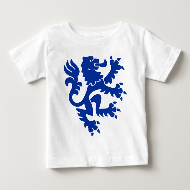 T-shirt Pour Bébé Lion héraldique 01 - bleu marine (Devant)