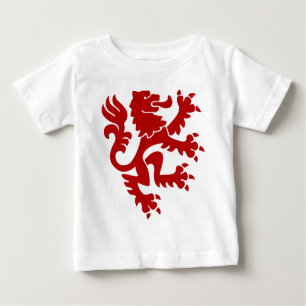 T-shirt Pour Bébé Lion héraldique 01 - Rouge rubis