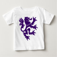 Lion Héraldique 01 - Violet foncé