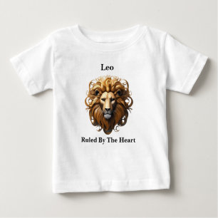 T-shirt Pour Bébé Lion, Lion, Dirigé Par Le Coeur,