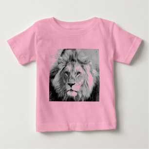 T-shirt Pour Bébé Lion noir blanc