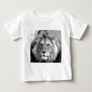 T-shirt Pour Bébé Lion noir blanc
