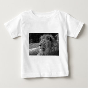 T-shirt Pour Bébé Lion noir et blanc - Animal sauvage