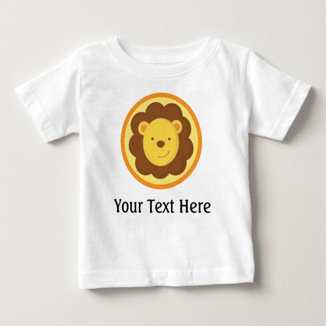 T-shirt Pour Bébé Lion personnalisé (Devant)