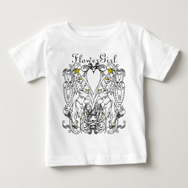T-shirt Pour Bébé Lion Rampant Renaissance Mariage (Devant)