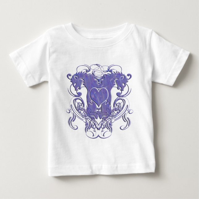T-shirt Pour Bébé Lion Rampant Renaissance Mariage (Devant)