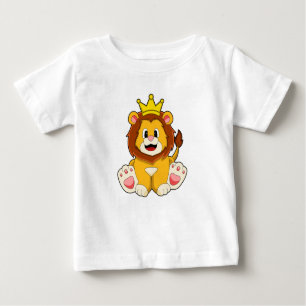 T-shirt Pour Bébé Lion roi avec couronne
