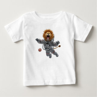 T-shirt Pour Bébé Lion rugissant astronaute flottant dans un scaphan
