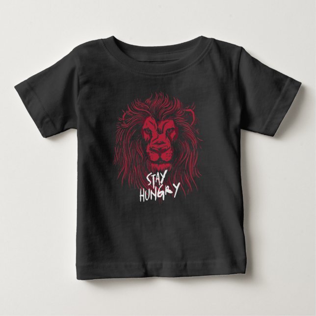 T-shirt Pour Bébé Lion Stay Hungry (Devant)