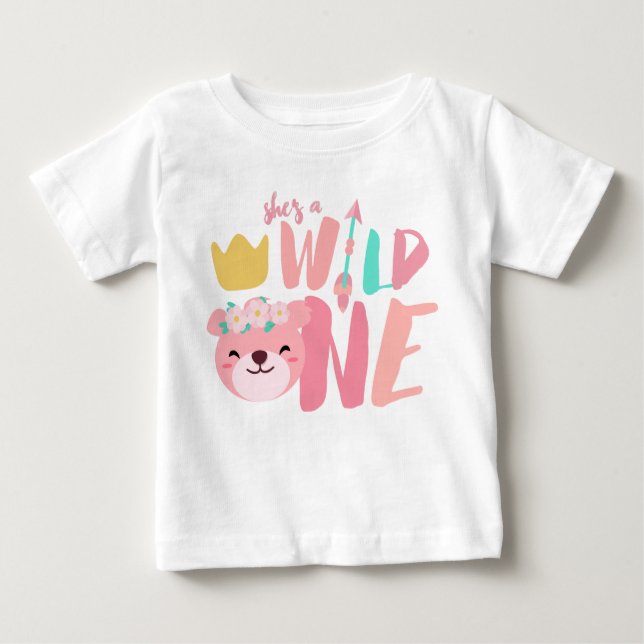 T-shirt Pour Bébé Lioness et Flèche d'une seule nature | Fille bébé  (Devant)