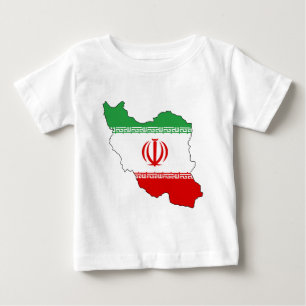 T-shirt Pour Bébé L'Iran IR, drapeau, manteau de جمهوریاسل