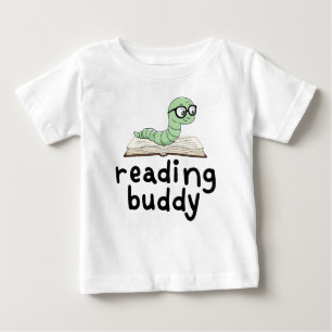T-shirt Pour Bébé Lire Buddy Cute Bookwort Avec Livre