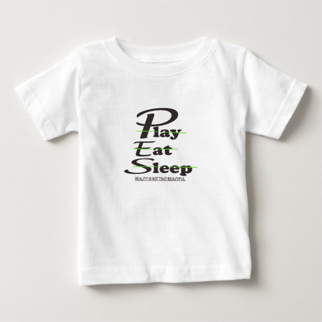 T-shirt Pour Bébé lire manger dormir (Devant)