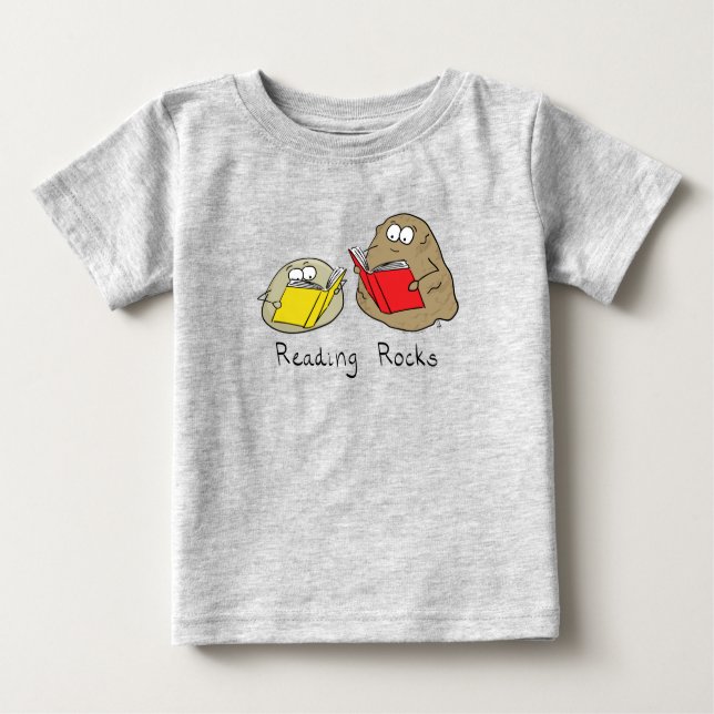 T-shirt Pour Bébé Lire Rocks Drôle Louveur de livre (Devant)