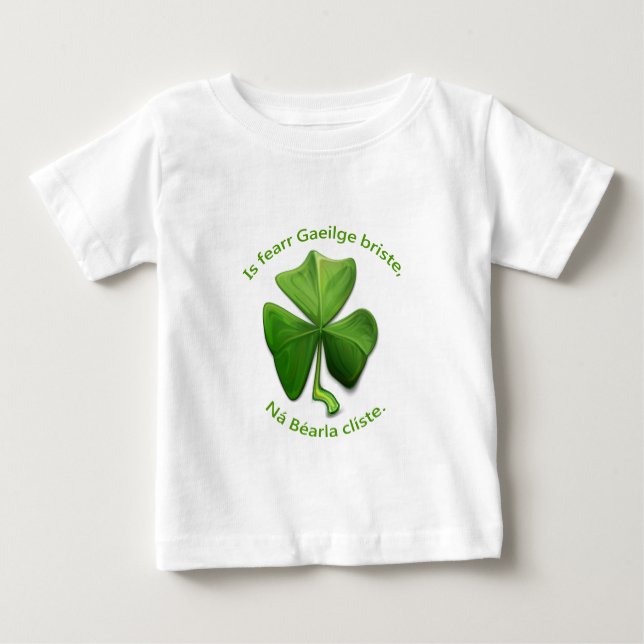 T-shirt Pour Bébé L'irlandais cassé est meilleur que l'anglais intel (Devant)