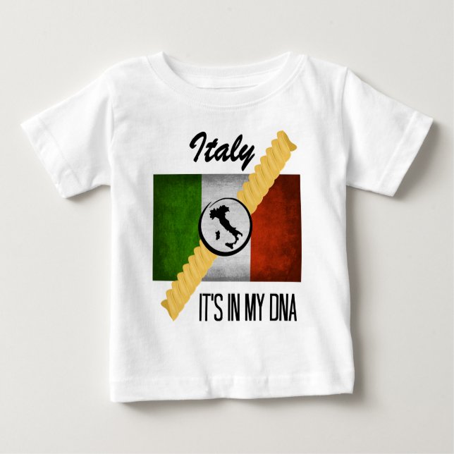 T-shirt Pour Bébé L'Italie il est dans mon drapeau italien Rotini (Devant)
