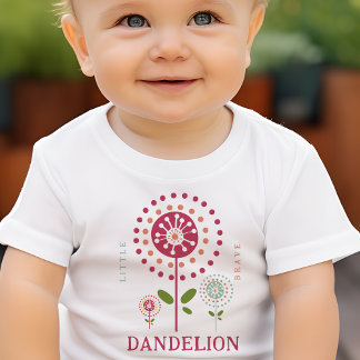 T-shirt Pour Bébé Little Brave Dandelion Personalized
