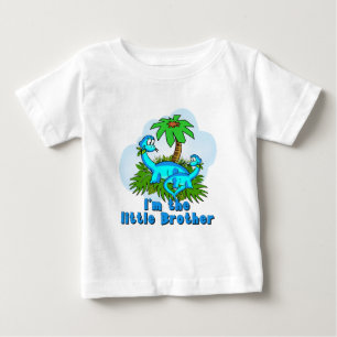 T-shirt Pour Bébé Little Brother Dinosaures