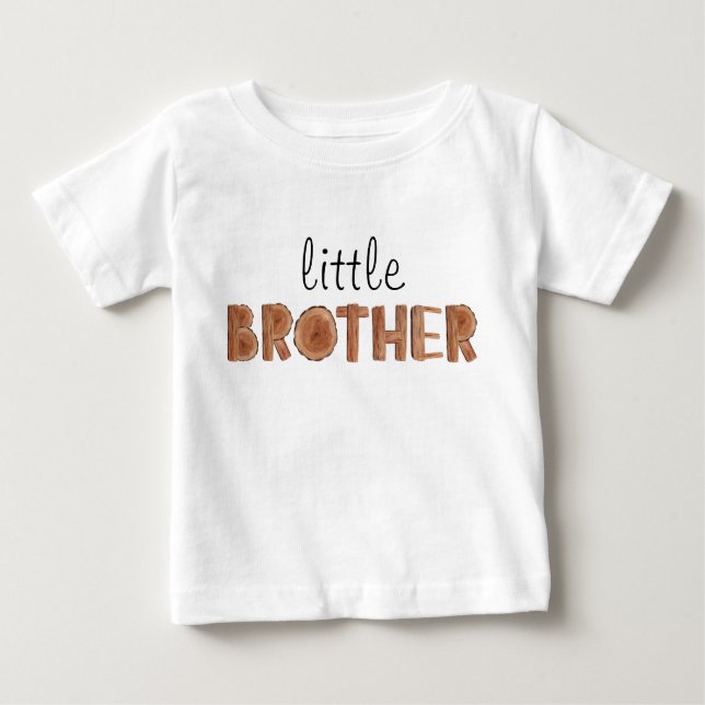 T-shirt Pour Bébé Little Brother Wood (Devant)