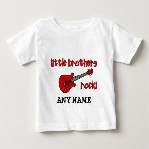 T-shirt Pour Bébé Little Brothers Rock ! avec guitare