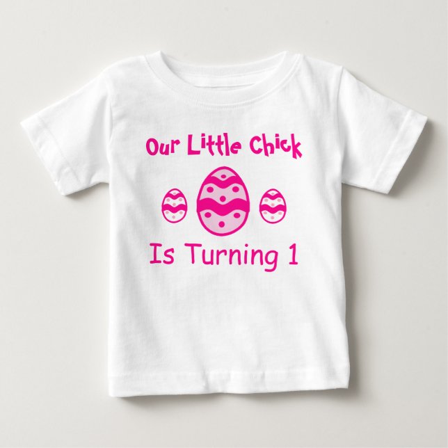T-shirt Pour Bébé Little Chick 1er anniversaire (Devant)