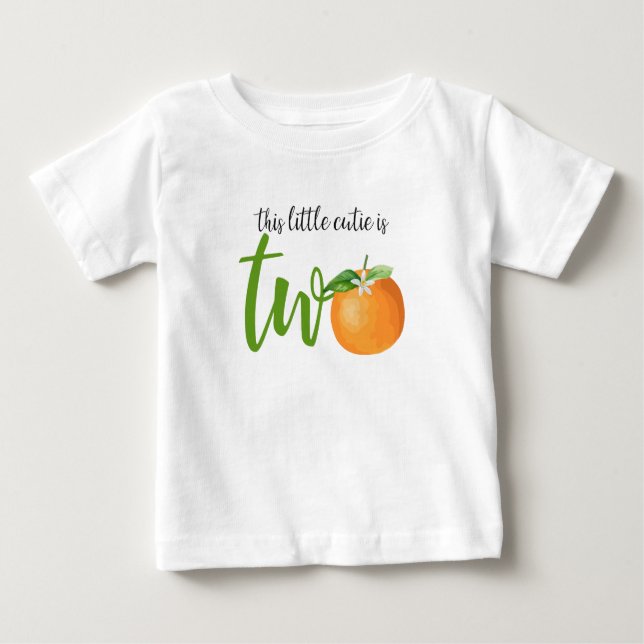 T-shirt Pour Bébé Little Cutie est deux Chemise d'anniversaire (Devant)