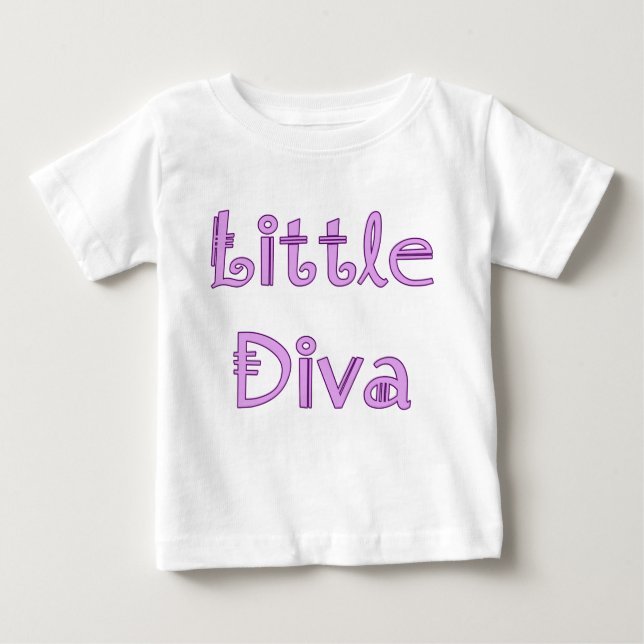T-shirt Pour Bébé Little Diva (Devant)