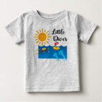 Little Diver avec Jelly Fish - Baby Fine Jersey T-