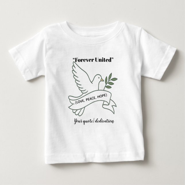 T-shirt Pour Bébé Little Dove of Love - T-shirt bébé personnalisé (Devant)