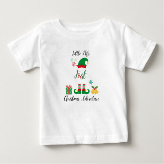 T-shirt Pour Bébé Little Elf's First Christmas Adventure Baby T-Shir