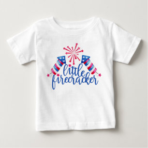 T-shirt Pour Bébé Little Firecracker 4 juillet Anniversaire Patrioti