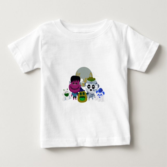 T-shirt Pour Bébé Little Halloween Friends Tee Shirt (Devant)