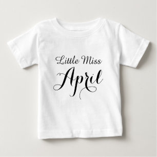 T-shirt Pour Bébé Little Miss April Baby Tutu Bodysuit