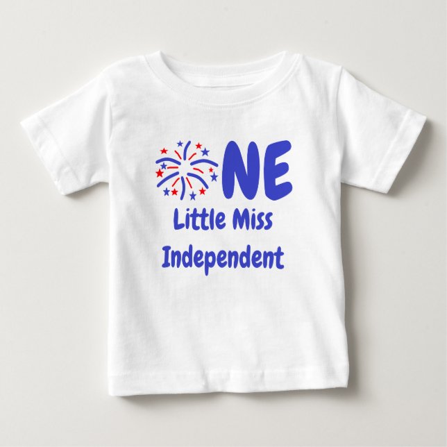 T-shirt Pour Bébé Little Miss Indépendant 1er anniversaire Baby T-sh (Devant)