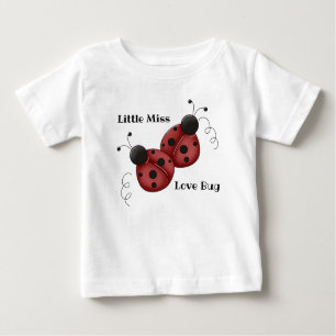 T-shirt Pour Bébé Little Miss Love Bug - Ladybugs