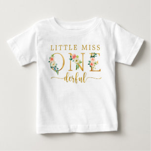T-shirt Pour Bébé Little Miss Onederful 1er anniversaire Tee Baby