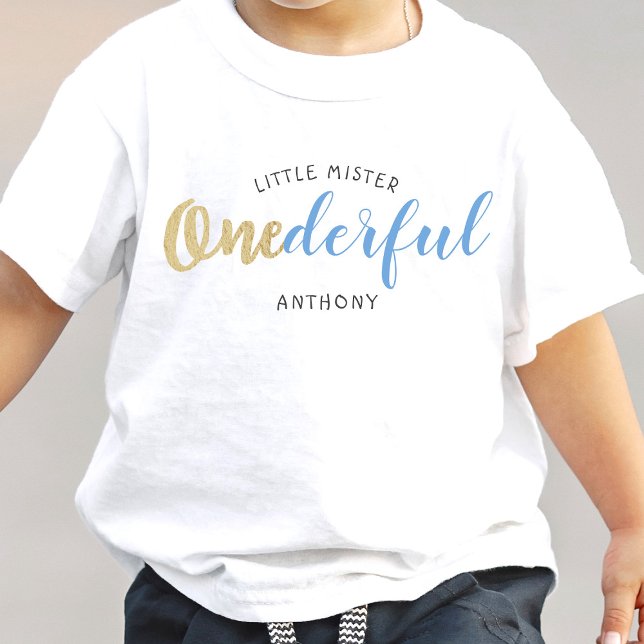T-shirt Pour Bébé Little Mister Onederday 1er anniversaire (Créateur téléchargé)