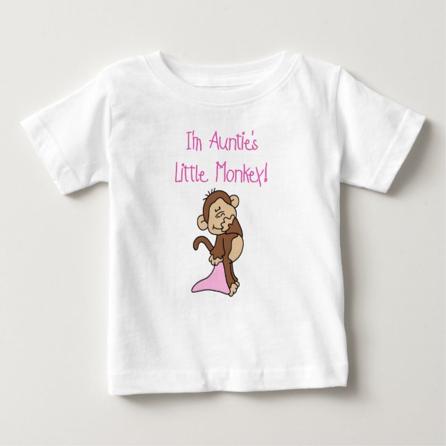 T-shirt Pour Bébé Little Monkey de tante (Devant)