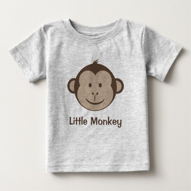 T-shirt Pour Bébé Little Monkey Face (Devant)
