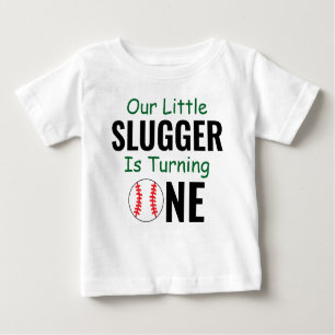 T-shirt Pour Bébé Little Slugger Baseball 1er anniversaire