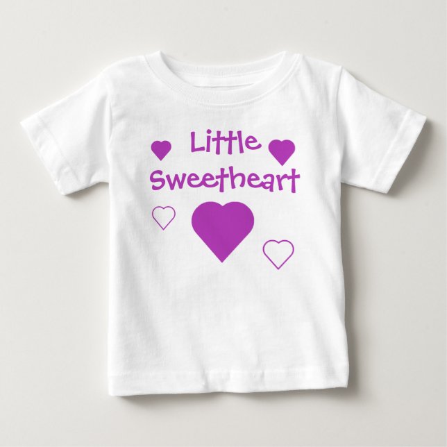 T-shirt Pour Bébé Little Sweetheart (Devant)