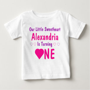 T-shirt Pour Bébé Little Sweethee 1er anniversaire