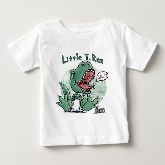 T-shirt Pour Bébé Little T Rex (Devant)