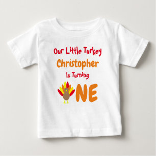 T-shirt Pour Bébé Little Turkey 1er anniversaire