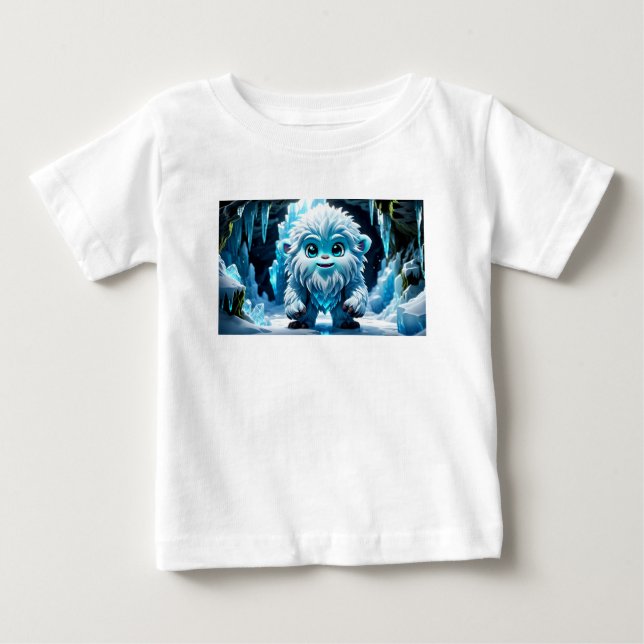 T-shirt Pour Bébé Little Yeti (Devant)